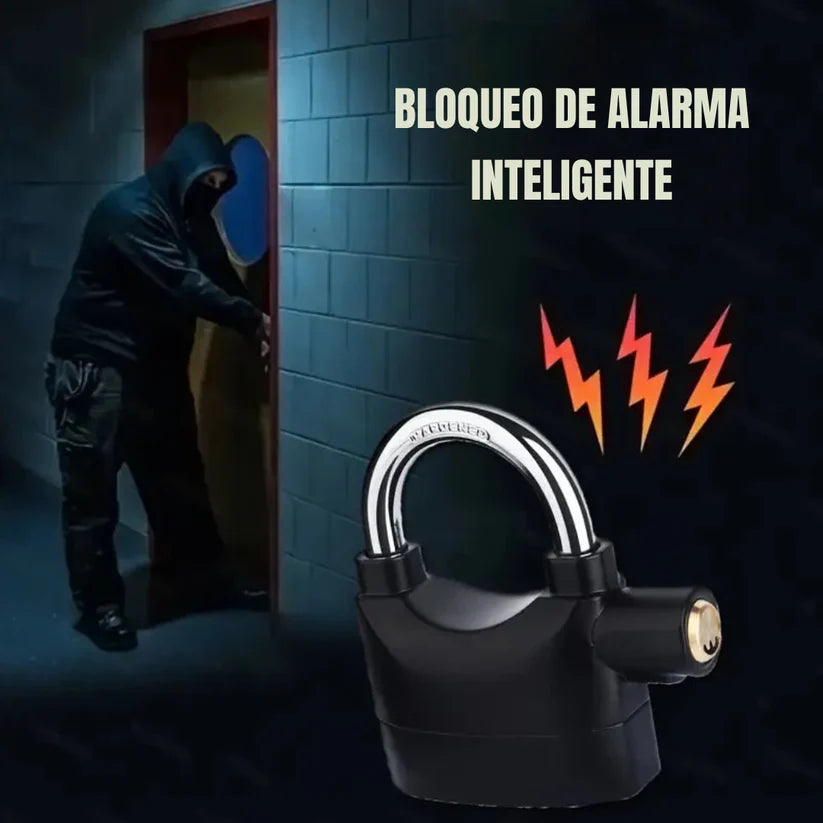 CANDADO ANTIRROBO CON ALARMA