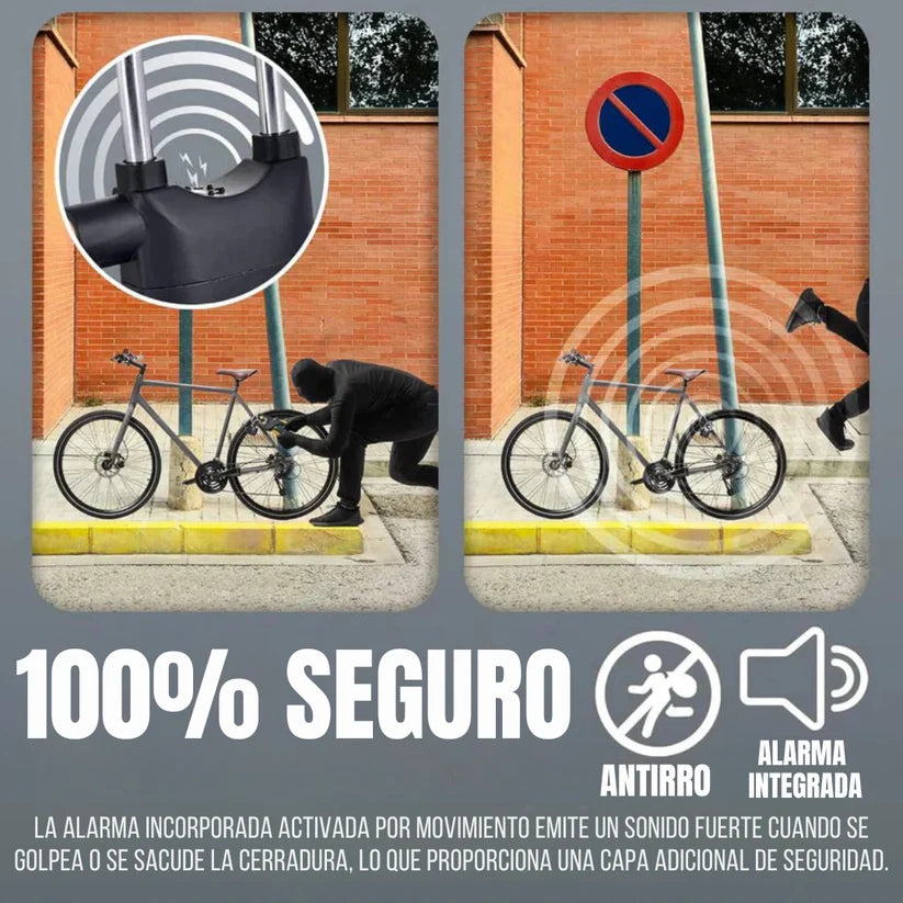 CANDADO ANTIRROBO CON ALARMA