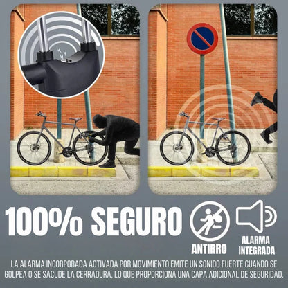 CANDADO ANTIRROBO CON ALARMA