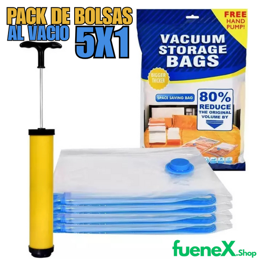 Pack de Bolsas al Vacío (5X1) + Bomba Manual