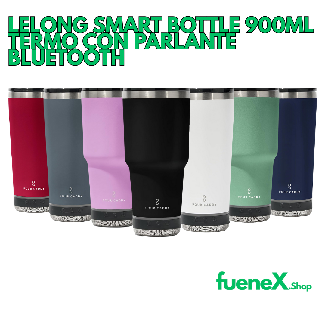 Lelong Smart Bottle 900ml – Termo con Parlante Bluetooth