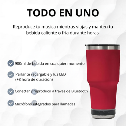 Lelong Smart Bottle 900ml – Termo con Parlante Bluetooth