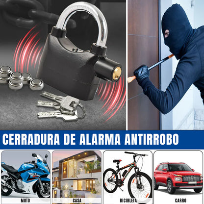 CANDADO ANTIRROBO CON ALARMA